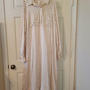 H&M Polka Dot Maxi Shirt Dress